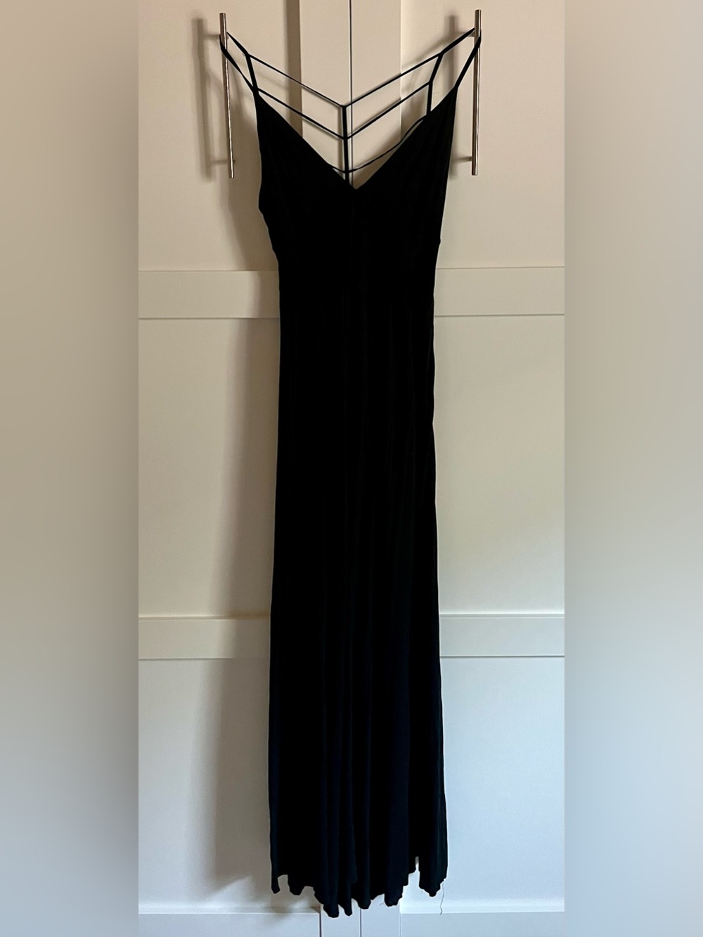 Urban Outfitters Silence + Noise Black Strappy Back Maxi Dress - Size Medium